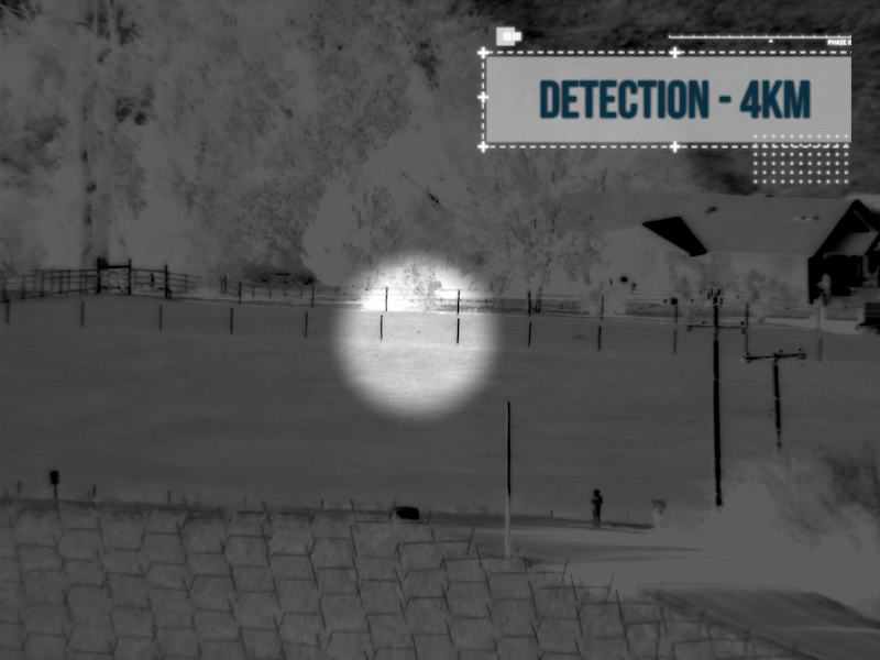 Highlighted Drone Detection at 4km